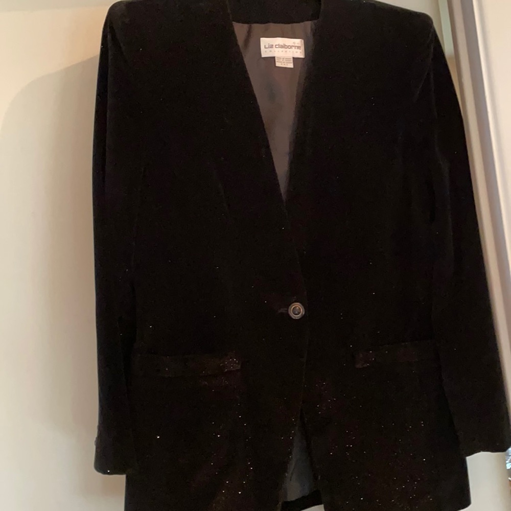 Liz Claiborne Collection Black Jacket sparkle